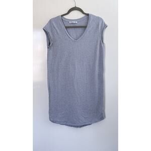 Betty Basics Gray V-Neck Cap Sleeve Knit Dress Womens AU 10 Casual US 6